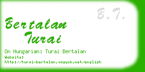 bertalan turai business card